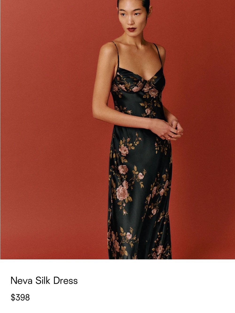 Reformation Neva Silk Dress